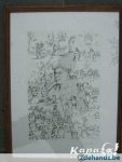  - Felix Timmermans figuren genummerde originele tekening door Bert Van den Broeck