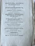 Grave, Janus Ludovicus Antonius de, uit Groningen - Disputatio juridica inauguralis de jure suffragiorum [...] Groningen W. v. Boekeren 1823