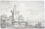 Jan van de Velde II (c. 1593-1641) - Tower on the river Niers [Set title: Amenissimae aliquot regiunculae... (4th volume)] in Niederrhein.