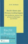 Verhelst, E.W. - Recht doen aan privacyverklaringen; een juridische analyse van privacyverklaringen op internet. Diss.