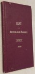 Lotsy, K., F.D. Bijleveld, voorbericht - - Lijst van Amsterdamsche pakhuizen, waarop toepasselijk is het Minimum-Premietarief der overeenkomst van 18 November 1904. ( uitgave Combinatie voor de verzekering van Goederen in Pakhuizen te Amsterdam en Rotterdam)