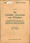 NICOLAI, Otto / Milo, Henk (Ned. vert. naar Shakespeare) - DE VROOLIJKE VROUWTJES VAN WINDSOR