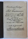 [VEILINGBOEKJE ONROEREND GOED] - [Veilingboekje betreffende onroerend goed Steenwijkerwold, Overijssel] Verkoopboekje van Het Boerenerve te Steenwijkerwold, Notaris W. Huender te Steenwijk, 1889.