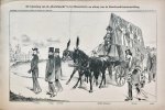 Braakensiek, Johan (1858-1940) - [Original lithograph/lithografie by Johan Braakensiek] De bijzetting van de "Nachtwacht" in het Mausoleum, na afloop van de Rembrandt-tentoonstelling, 9 October 1898, 1 pp.
