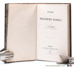 Vacherot, E. - Essais de Philosophie Critique. Vacherot, E. - Essais de Philosophie Critique.