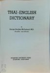 George Bradley McFarland - Thai-English Dictionary