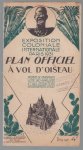 Georges Peltier - Exposition Coloniale Internationale, Paris, 1931: plan officiel à vol d'oiseau : Map 1931.(plattegrond)