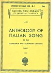 Parisotti, Alessandro (samenst.) - Anthology of Italian Song of the Seventeenth and Eighteenth Centuries. Book 1