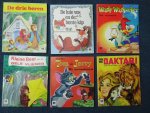 Diverse auteurs. - Woody Woodpecker. Het vuurwerk./ M-G-M's Tom en Jerry. De namaakmuis./ Ivan Tors' Daktari. Judi en het katje./ De drie beren./ De luie vos en de bonte kip./ Kleine Beer en de gele vlieger. 6 deeltjes uit de reeks "Mini-Favorieten".