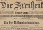 REVOLUTIONÄRE ZEITUNG - Die Freiheit. Berliner Organ der Unabhängigen Sozialdemokratischen Partei Deutschlands. 1918, Nr. 5, 17, 49 und 50.