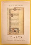 FICINO, MARSILIO. - Uit het brievenboek van Marsilio Ficino:  Essays.