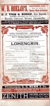 Wagner, Richard. - Lohengrin : romantische Oper in Drei Aufzügen : [programma met reclame voor de uitvoering van 4 april 1908 door de Opera-Vereniging Amsterdam in de Groote Schouwburg, Rotterdam].
