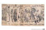 Briollet, Delormel, Disle, Poupay, Rimbault, etc. (Cándido de Faria, illustrations) - 8 partititions musicales. Pt. format: 1) P. Briollet (paroles) & L. Delormel (musique). Les oiseaux du Luxembourg. Romancinette comique créée par Polin à la Scala. - 2) Delormel (paroles) et Del & Eugène Poncin (musique). Le planton embarrass?...