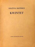 Bacewicz, Grazyna: - Kwintet na 2 skrypiec, altówke, wiolonczele i fortepian. Quintette pour 2 violons, alto, violoncelle et piano