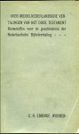 EBBINGE WUBBEN, C. - Over Middelnederlandsche vertalingen van het oude testament. Bouwstoffen voor de geschiedenis der Nederlandsche Bijbelvertaling.