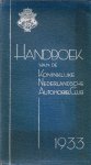  - Handboek van de Koninklijke Nederlandsche Automobielclub 1933