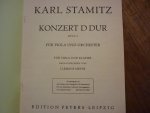 Stamitz; Carl (1745–1801) - Violakonzert D-dur; opus 1; voor Altviool, piano (herausgegeben von Clemens Meyer)