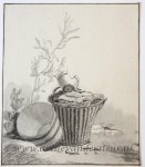 Michiel Jacobus van der Schaft (1829-1889) - [Antique drawing] Abandoned baskets (verlaten manden), ca. 1850-1900.