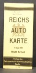 MAP Germany. - Reichs-Auto-Karte. Blatt ERFURT (Massstab) 1:300000.