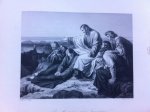 Oude 19e eeuwse litho - The Mourning over Jerusalem