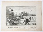 Visscher, Claes Jansz (1586/87-1652) after Bloemaert, Abraham (1566-1651) after Bolswert, Boëtius Adamsz. (ca. 1580-1633) - [Original etching/ets by Claes Jansz Visscher] A village/Een dorp. Date of publishing print 1620.