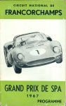  - Grand Prix de Spa 1967 - Programme