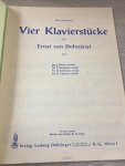 Dohnanyi von Ernst - Vier Klavierstucke Op.2