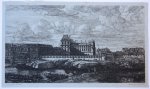 Charles Meryon (1821-1868), after Reinier Zeeman (1623/24-1664) - Antique print, etching | The old Louvre, published 1866, 1 p.
