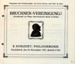 Bruckner-Vereinigung: - [Programmheft] Bruckner-Vereinigung (Gesellschaft zur Pflege österreichischer Musik in Berlin). II. Konzert