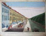 [in the style of Probst] - [Handcolored Opticaprent/Optical view The Hague/Den Haag] T GESIGHT van de PRINCESSE GRAST en COUCAMP SIENDE NAAR de NIEUWEN UQT LIG, published ca. 1770.