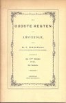 Scheltema, Dr. P. - De oudste regten van Amsterdam.