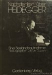 HEIDEGGER, M., GUZZONI, U., (HRSG.) - Nachdenken über Heidegger. Eine Bestandsaufnahme.