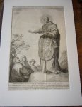 antique print (prent) - S. Marcellinus. (Marcel). Antique engraving.
