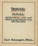 Mörike, E. - Gedichte. Geschrieben auf Stein, gezeichnet von Ida Berisch