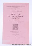 Masson, Olivier / Maurice Sznycer. - Recherches sur les Phéniciens a Chypre.