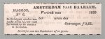 n.n - TREINKAARTJE - Amsterdam naar Haarlem Replica