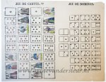  - [Antique game, card games, colored] Jeu de Cartes / Jeu de dominos, published ca. 1850.