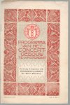 Designer: Theo Neuhuys - (GEBRUIKSGRAFIEK, PROGRAMMA BOEKJES ENZ ) Programma van het concertgebouw te amsterdam., 14 September 1916    Abonnementsconcert onder leiding van Willem Mengelberg  - erie A No 1