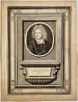 Unknown master, after Houbraken (?) - Antique portrait print I Theologian Taco Hajo van den Honert, published ca. 1715-1716, 1 p.