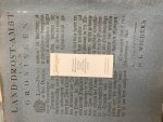 WICHERS, H.L., - Land-Drost-Ambt van Groningen 5 Hooijmaand 1810