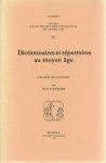 WEIJERS, Olga - Dictionnaires et répertoires au moyen âge. Une étude du vocabulaire.