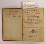 HOOGSTRATEN, DAVID VAN, - Phaedri augusti liberti fabularum Aesopiarum collectio | Verzameling der Ezopische fabelen van Fedrus gevreyden slaef des keysers Augustus