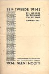 LODDER, Cor - Een tweede 1914? 1934: Neen nooit! Een oproep tot bezinning van het IAMB. Gasmaskers?