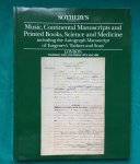 auction catalogue - Music, Continental Manuscripts and Printed Books, Science and Medicine