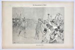 Braakensiek, Johan (1858-1940) - [Original lithograph/lithografie by Johan Braakensiek] De Kiesrechtstrijd in Belgie, 20 April 1902, 1 pp.