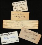 AUTOGRAPH COLLECTION - 31 signatures of mainly American famous people.