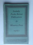 Kleine catalogus Sotheby Parke Bernet Publications & Minerva Press - Illustrated reference books for collectors and scholars
