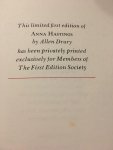 Allen Drury - The limited first edition Society; Anna Hastings