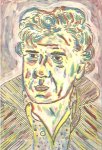 Woudstra, Frits Marnix - Kaartje, 'Nader tot U', portret van Reve.