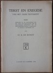 Bondt A de - Tekst en exegese van het Oude Testament Rede ambt hoogleraar 26 sept 1950 Met krantenknipsels